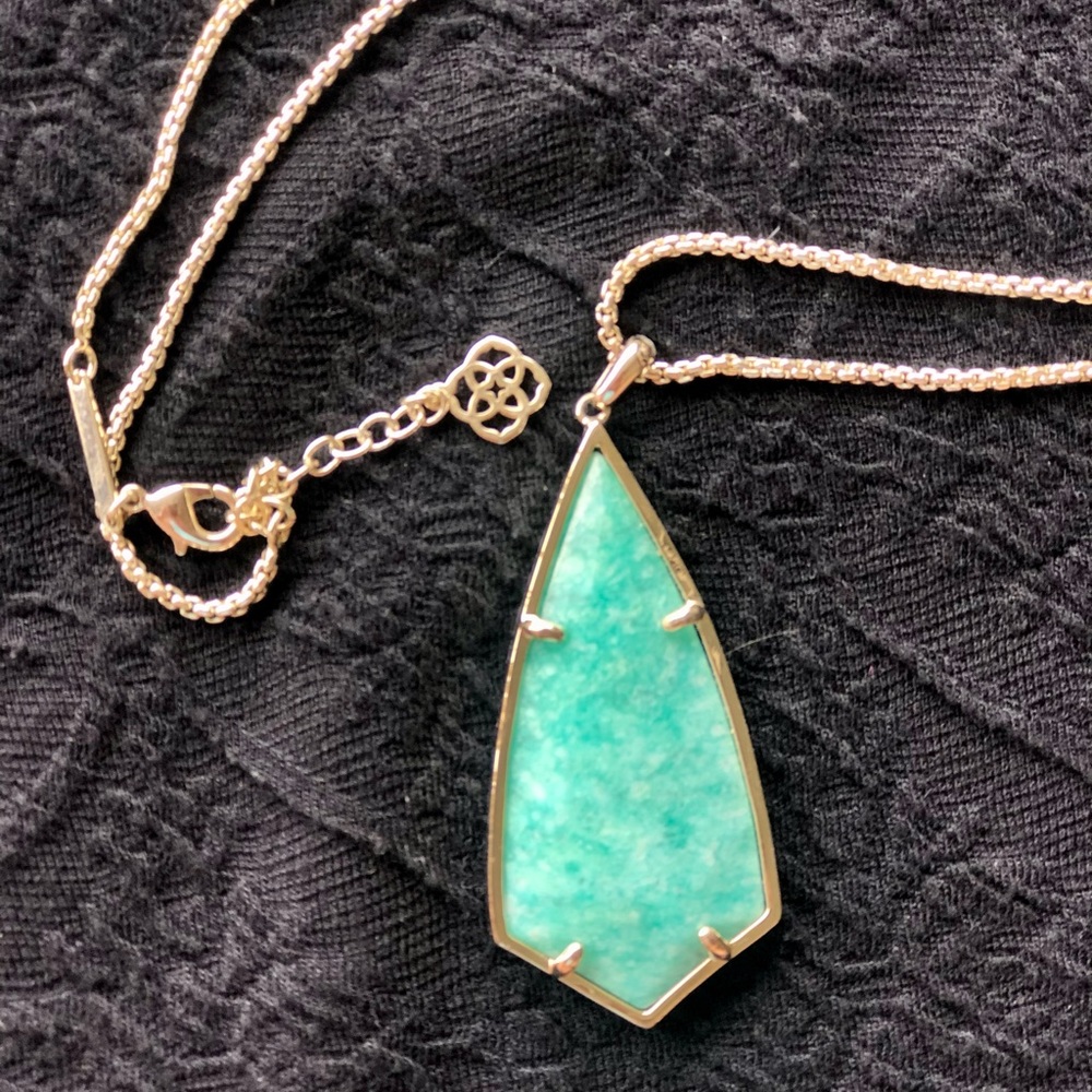 Kendra Scott Gold/Turquoise Necklace - Picture 3 of 4